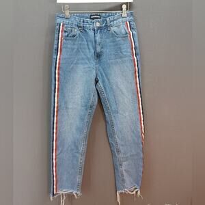 Momokrom Capri Ripped Hem Jeans UK 8